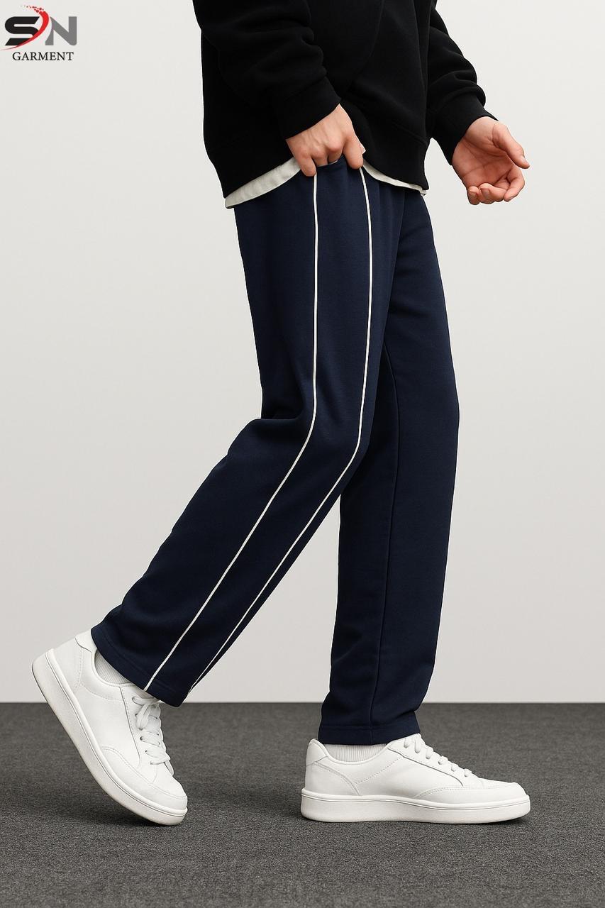 Side Stripe Baggy Trouser (Navy)