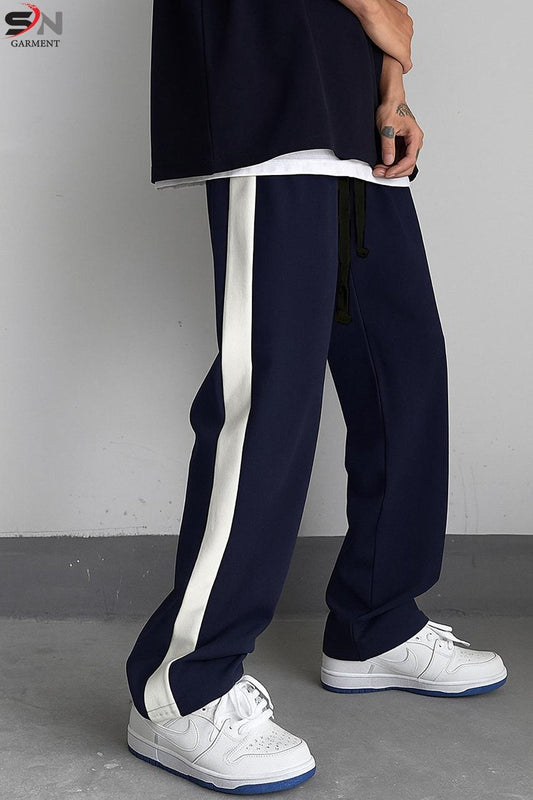 SIDE STRIPE BAGGY TROUSER (Navy)