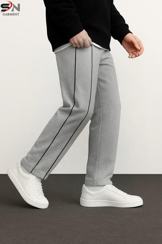 Side Stripe Baggy Trouser (Grey)